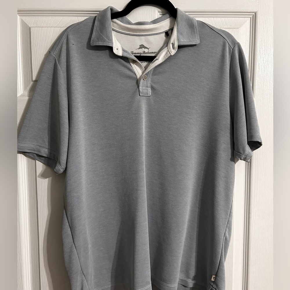 Tommy Bahama Mens Polo Blue/Gray